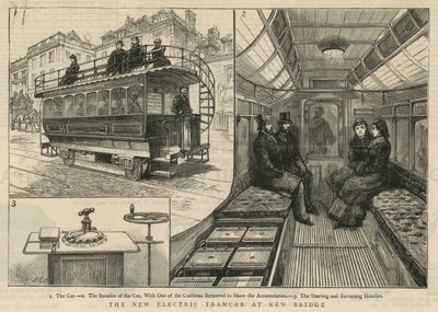 Le nouveau tramway électrique à Kew Bridge - English School