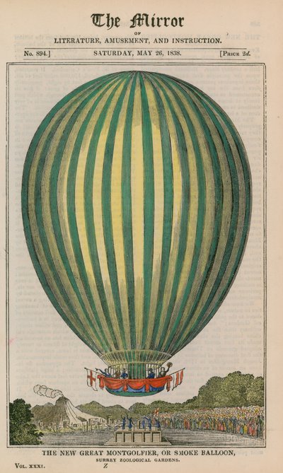 La nouvelle grande Montgolfière, ou ballon fumigène - English School