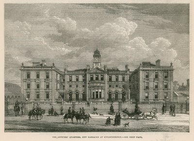 Les quartiers des officiers dans les nouvelles casernes de cavalerie à Knightsbridge - English School