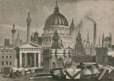 Les principales œuvres architecturales de Grande-Bretagne, groupées avec des emblèmes maçonniques - English School