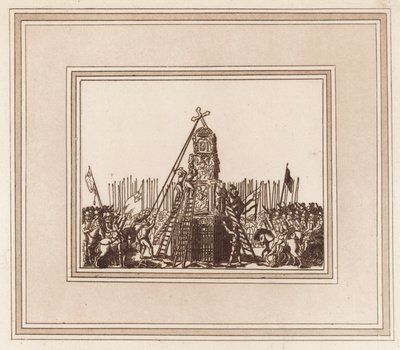 Démolition de la croix de Cheapside le 2 mai 1643 - English School