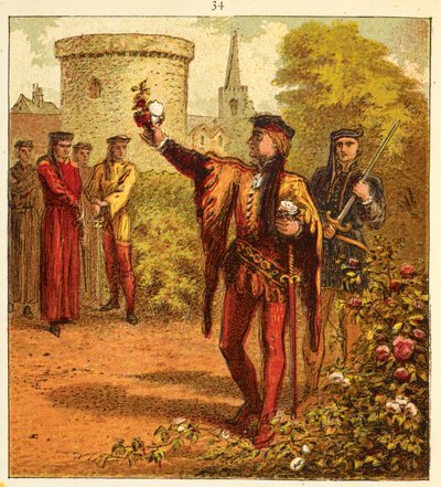 Les roses rouges et blanches, illustration de 