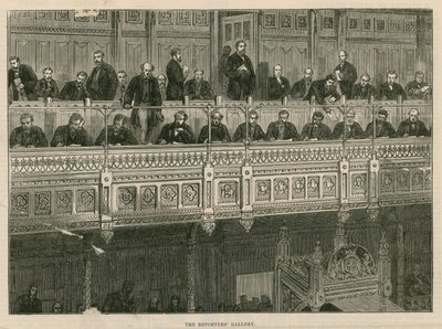 La galerie des reporters à la Chambre des communes - English School