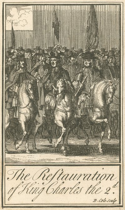 La restauration du roi Charles II - English School