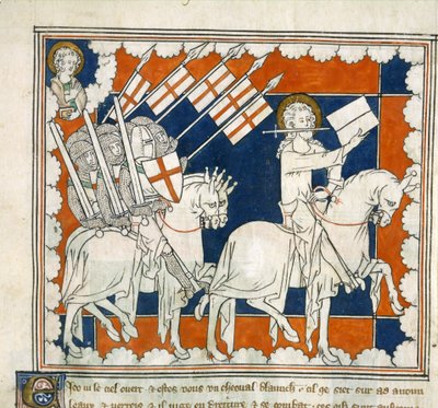 Le cavalier sur un cheval blanc, début du 14e siècle - English School