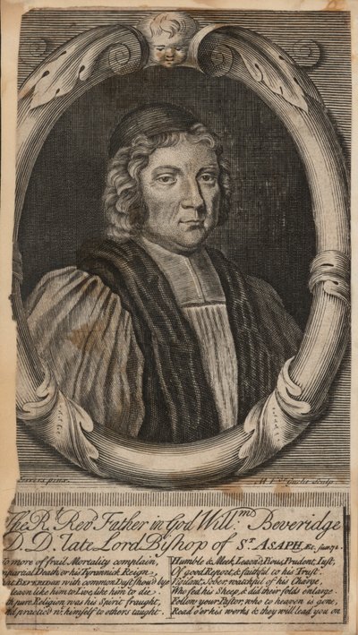 Le Très Révérend Père en Dieu William Beveridge, feu Lord Évêque de St Asaph - English School