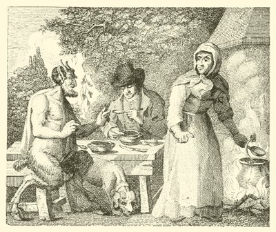 Le satyre et le voyageur (gravure) - English School