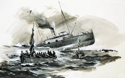 Le naufrage du vapeur Steller en 1899 - English School