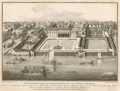 La façade sud de Somerset House avec ses vastes jardins - English School