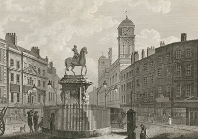 La statue de Charles Ier à cheval - English School