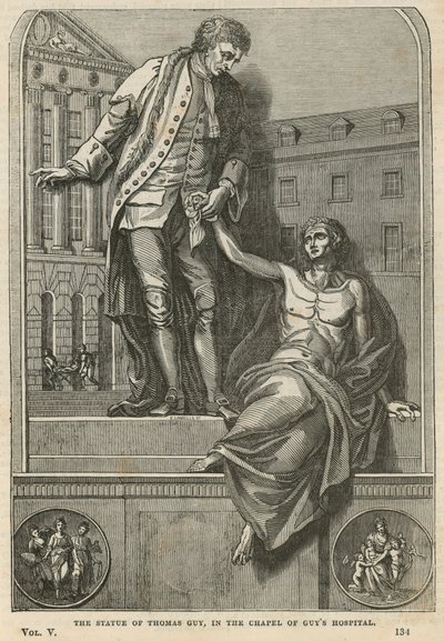 La statue de Thomas Guy dans la chapelle de l