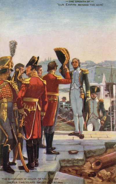 La reddition de Malte aux Britanniques, 4 septembre 1800 - English School