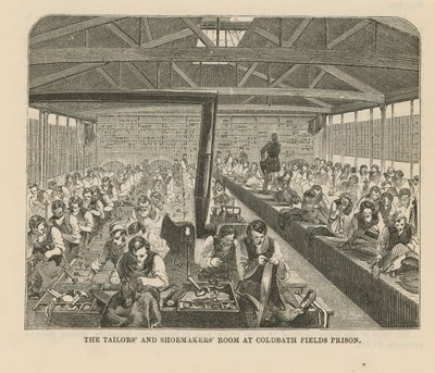 Salle des tailleurs et des cordonniers à la prison de Coldbath Fields - English School