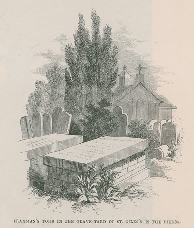 Tombe de John Flaxman dans le cimetière de St Giles in the Fields - English School