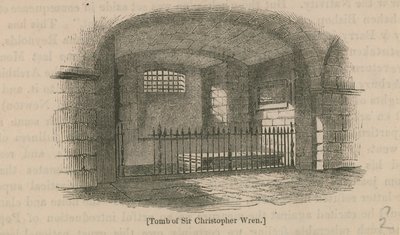 Tombe de Sir Christopher Wren - English School