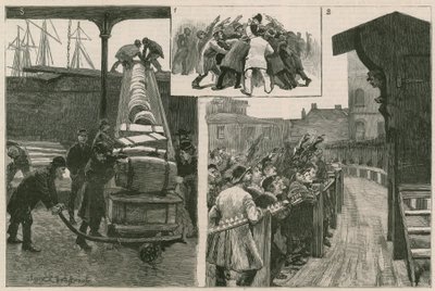 Les chômeurs cherchant du travail aux docks - English School