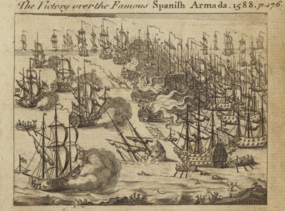 La victoire sur la célèbre Armada Espagnole, 1588 - English School