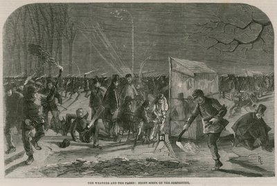 Le temps et les parcs : scène nocturne sur la Serpentine, Hyde Park, Londres - English School