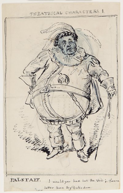 Personnages théâtraux 1: Falstaff, vers 1825 - English School