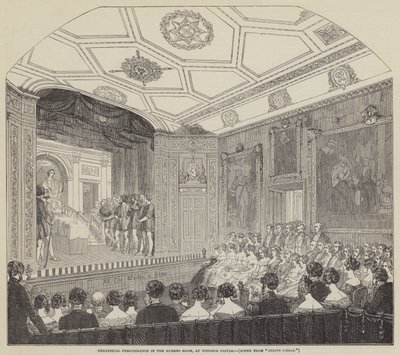 Représentation théâtrale dans la salle Rubens, au château de Windsor - English School