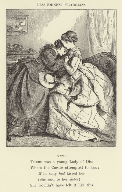 Il y avait une jeune dame de Diss (gravure) - English School