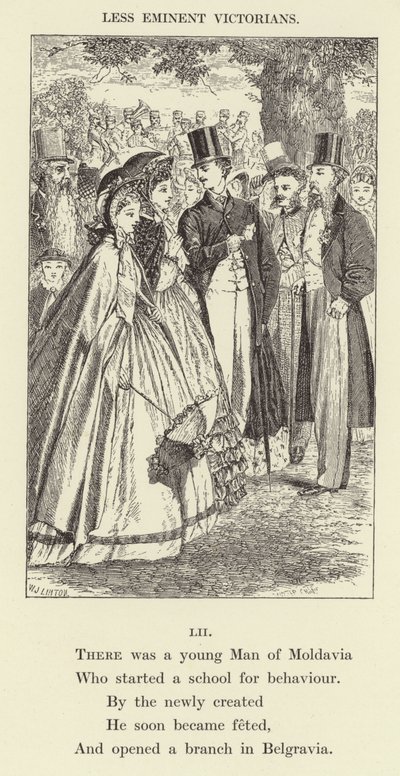 Il y avait un jeune homme de Moldavie (gravure) - English School