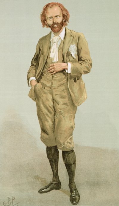 Thomas Hall Caine (1853-1931) illustration de Men of the Day, publiée dans Punch Magazine, juillet 1896 - English School