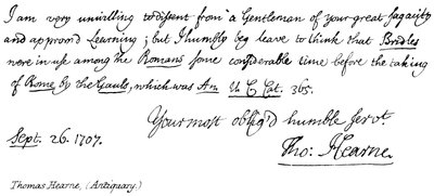 Thomas Hearne, antiquaire - English School
