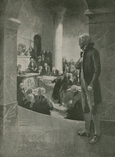 Thomas Jefferson écoutant le discours de trahison - English School