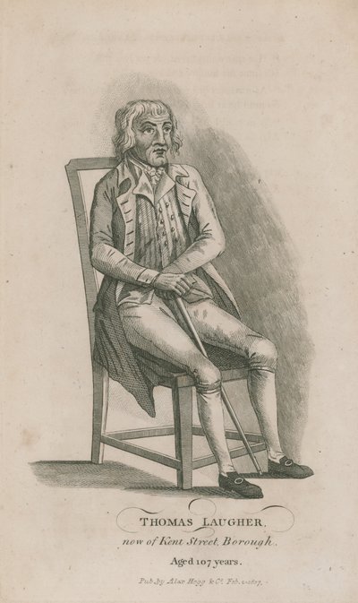 Thomas Laugher, maintenant de Kent Street Borough, Londres, âgé de 107 ans - English School