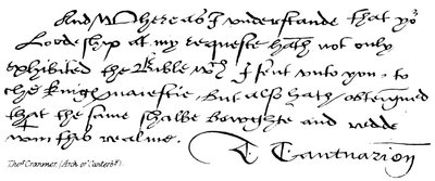 Thomas Cranmer, Archevêque de Cantorbéry - English School