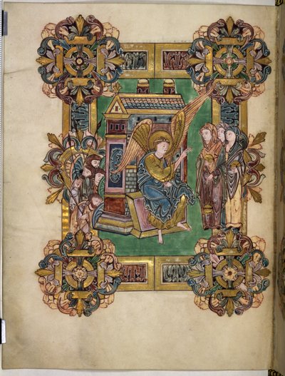 Les Trois Maries au Sépulcre, du Bénédictional de Saint Æthelwold, vers 963-984 - English School