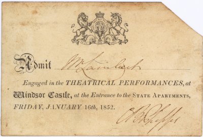 Billet pour une représentation théâtrale - English School