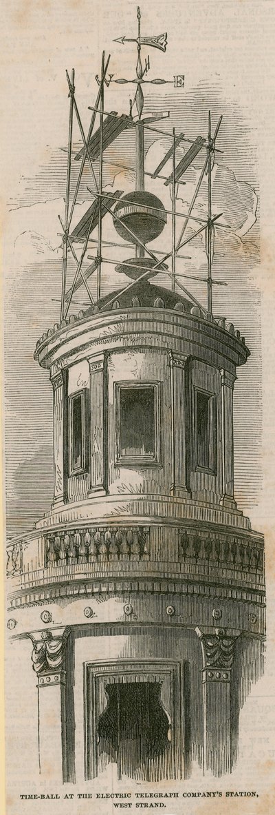 Boule de temps à la station de la compagnie de télégraphe électrique, West Strand - English School