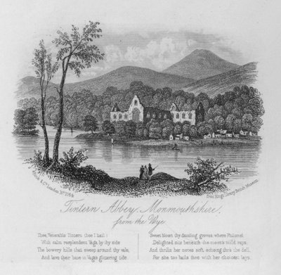 Abbaye de Tintern, Monmouthshire, depuis la Wye - English School