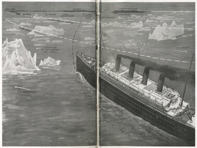 Le Titanic dans la banquise (détail) - English School