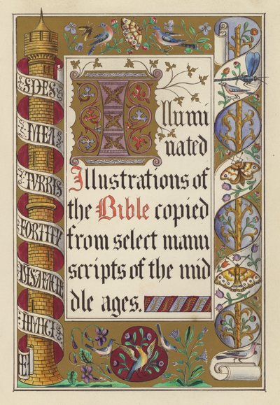Illustration de page de titre pour Illustrations illuminées de la Bible - English School