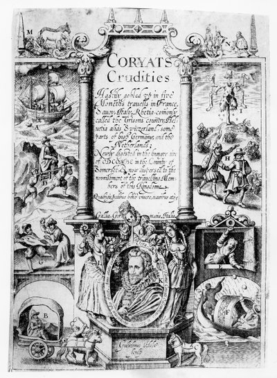 Page de titre de Coryats Crudities, publié en 1611 - English School