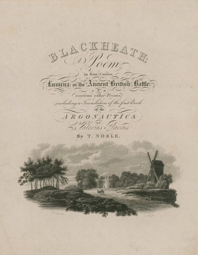 Page de titre pour Blackheath - English School