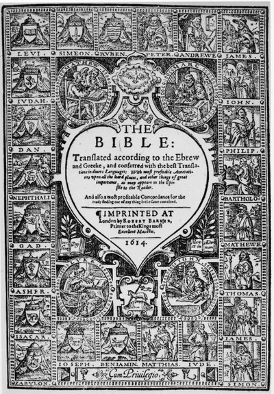 Page de titre de la traduction anglaise de la Bible de Genève, 1614 - English School