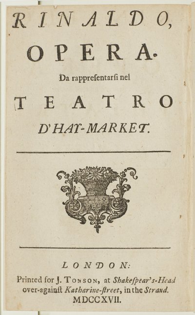 Page de titre du livret de l