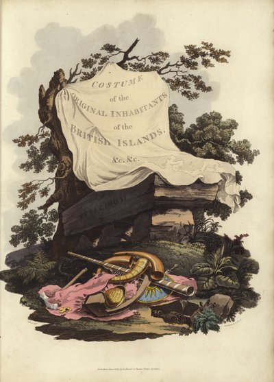 Page de titre de Le Costume des Habitants Originaux des Îles Britanniques - English School
