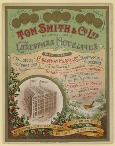 Tom Smith & Co Ltd, Nouveautés de Noël, Pétards de Noël, Couverture de Brochure - English School