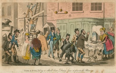 Tom et Bob se promenant dans Drury Lane à cinq heures du matin - English School