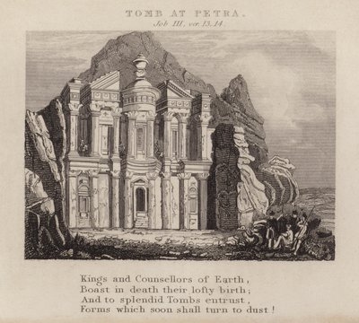 Tombeau à Petra, Job III, verset 13 - English School