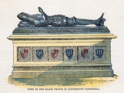 Tombeau du Prince Noir dans la cathédrale de Canterbury - English School