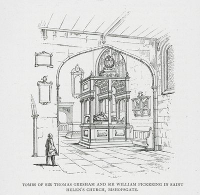 Tombes de Sir Thomas Gresham et Sir William Pickering dans l