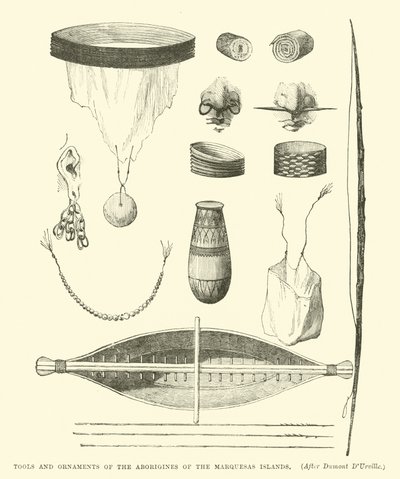 Outils et ornements des aborigènes des îles Marquises, d