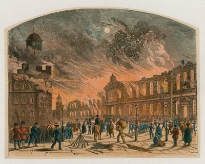 Incendie de la tour de Londres, 1841 - English School