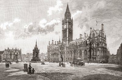 Hôtel de ville, Albert Square, Manchester, de 